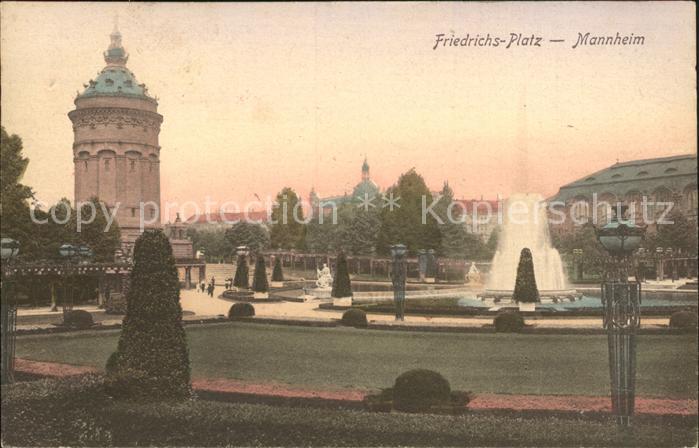 MANNHEIM BW Friedrichsplatz Fontaene