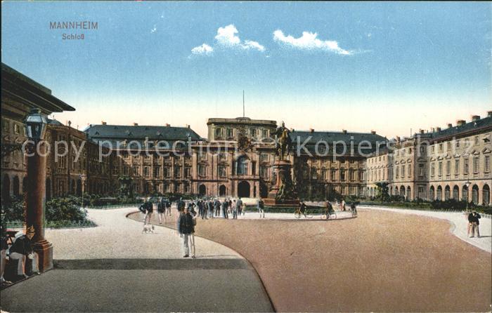 MANNHEIM BW Schloss Denkmal Reiterstandbild