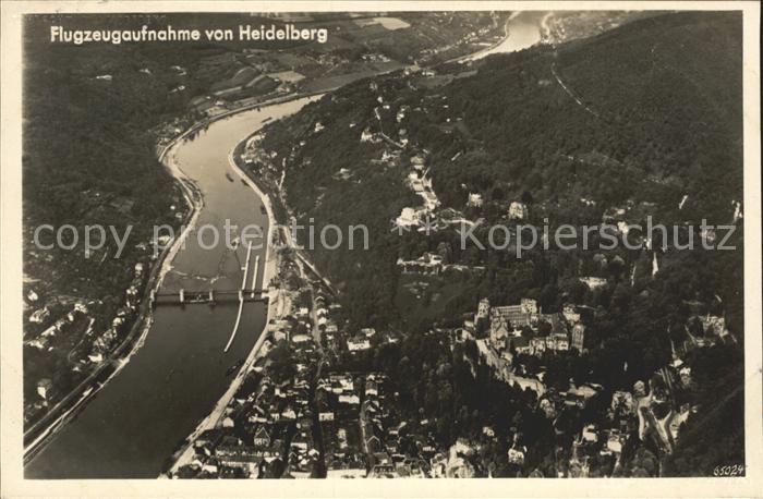 Heidelberg Neckar Fliegeraufnahme