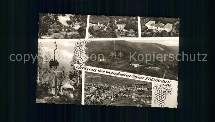 Edenkoben Teilansichten Sessellift Panorama Weintrauben