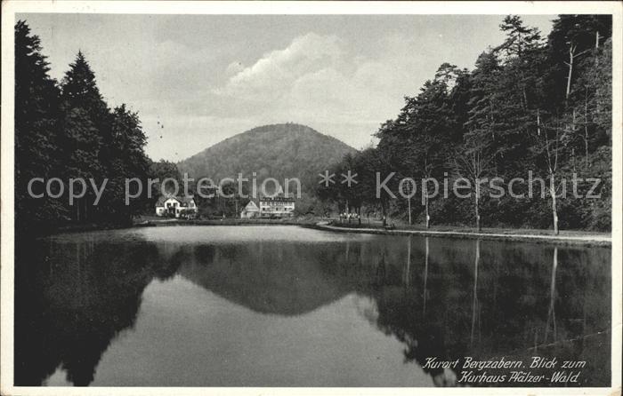 Bad Bergzabern Blick zum Kurhaus Pfaelzer Wald See Kurort