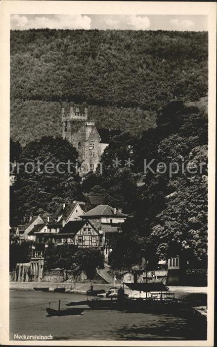 Neckarsteinach Partie am Neckar Burg