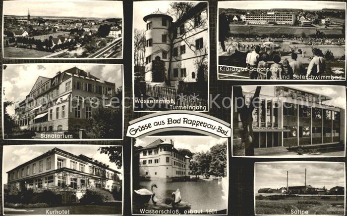 Bad Rappenau Totale Sanatorium Kurhotel Wasserschloss Schwanenteich Sole Schwimm