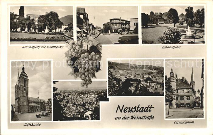 Neustadt Weinstrasse Bahnhofsplatz Stadttheater Stiftskirche Casimirianum Weintr