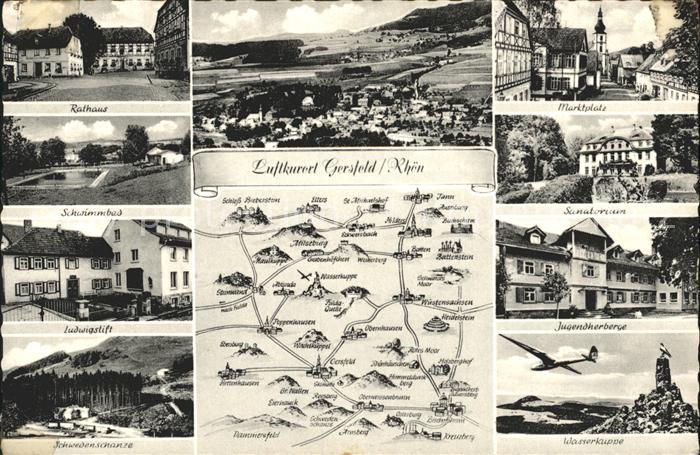 Gersfeld Rhoen Rathaus Schwimmbad Ludwigsstift Schwedenschanze Marktplatz Sanato