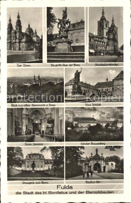 FULDA Hessen Dom Vase der Flora Kirche Schloss Kloster Sternwarte Orangerie Paul