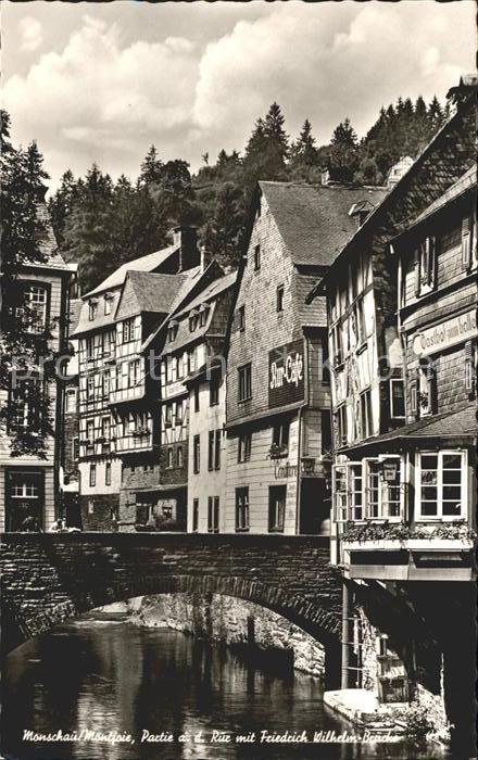 Monschau Montjoie NRW Partie an der Rur Friedrich Wilhelm Bruecke