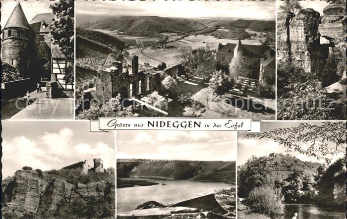 Nideggen Eifel Burg Ruine Felsen Panorama