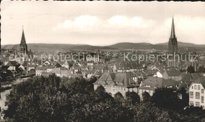Kaiserslautern Total Stadtbild mit Kirche