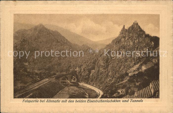 Altenahr Felspartie Eisenbahnviadukt Tunnel