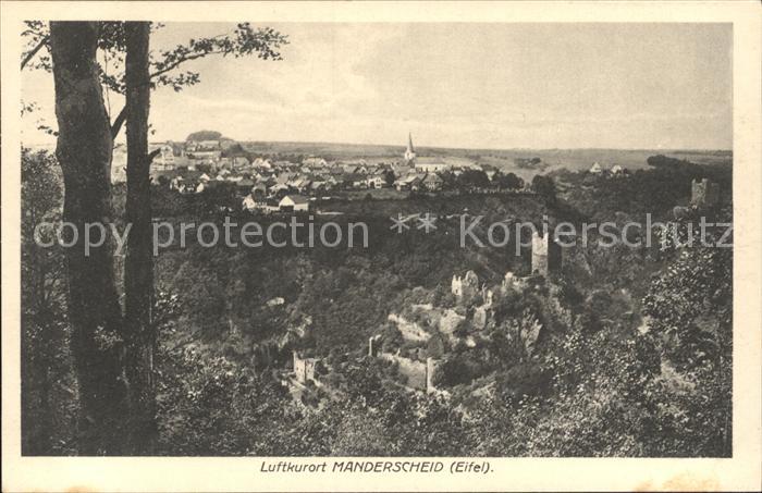 Manderscheid Eifel Panorama Luftkurort Burgruine