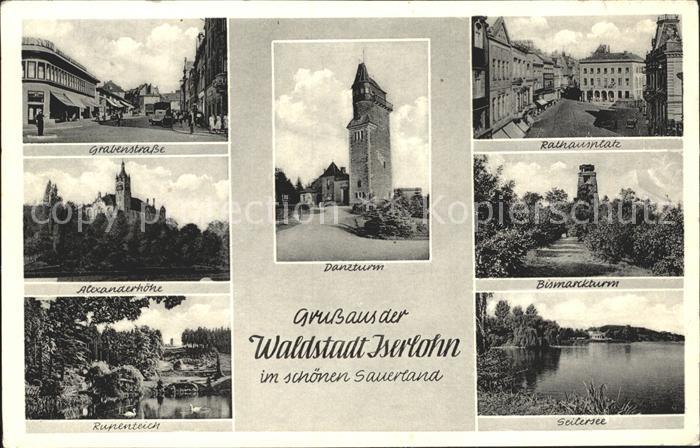 Iserlohn Grabenstrasse Alexanderhoehe Rupenteich Rathausplatz Bismarckturm Seile