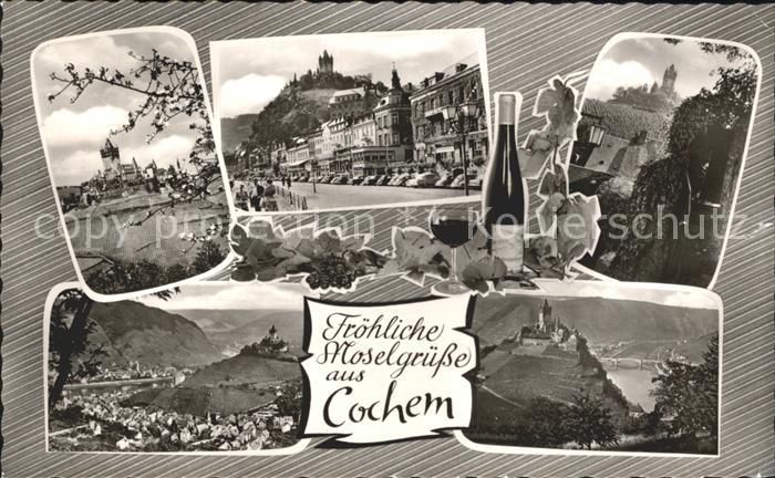 Cochem Mosel Burg Mosel Weinort Weinreben Flasche
