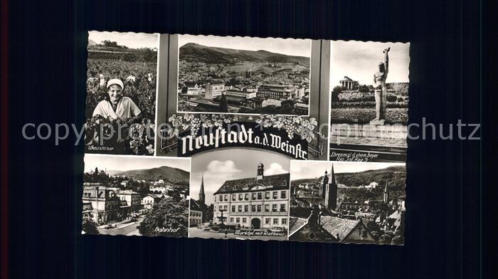 Neustadt Weinstrasse Weinlese Bahnhof Marktplatz Rathaus Ehrenmal Statue