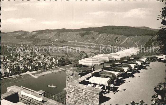 Bullay Mosel Berghotel Marienburg Blick von der Terrasse
