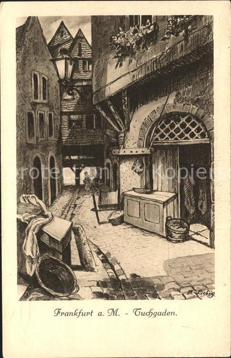 Frankfurt Main Tuchgaden Kuenstlerkarte Liebig
