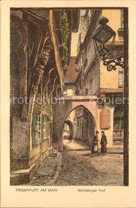 Frankfurt Main Nuernberger Hof Kuenstlerkarte