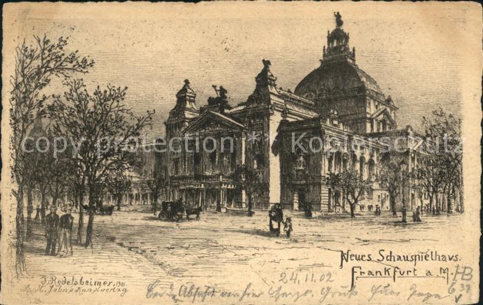 Frankfurt Main Neues Schauspielhaus Kuenstlerkarte