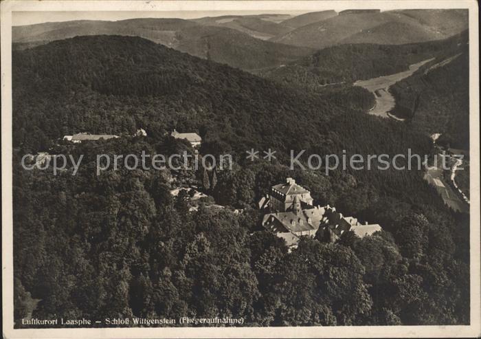 Laasphe Bad Schloss Wittgenstein Luftkurort Fliegeraufnahme