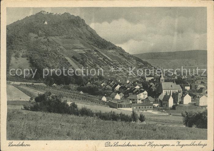Heppingen Ahr Ortsansicht mit Kirche Jugendherberge Landskron Reichsburg