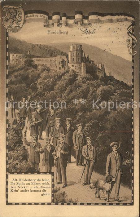 Heidelberg Neckar Schloss Studenten