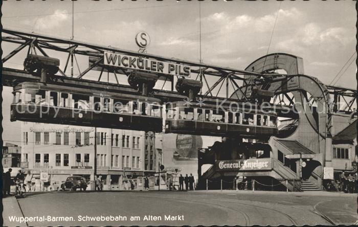 Barmen Wuppertal Schwebebahn am Alten Markt