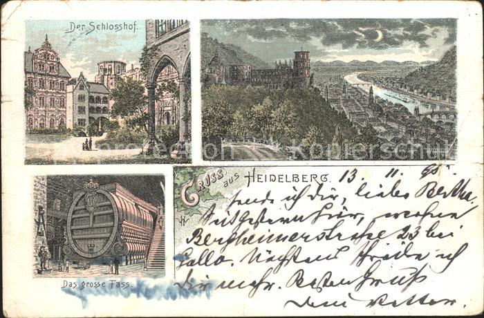 Heidelberg  Neckar Schlosshof grosses Fass