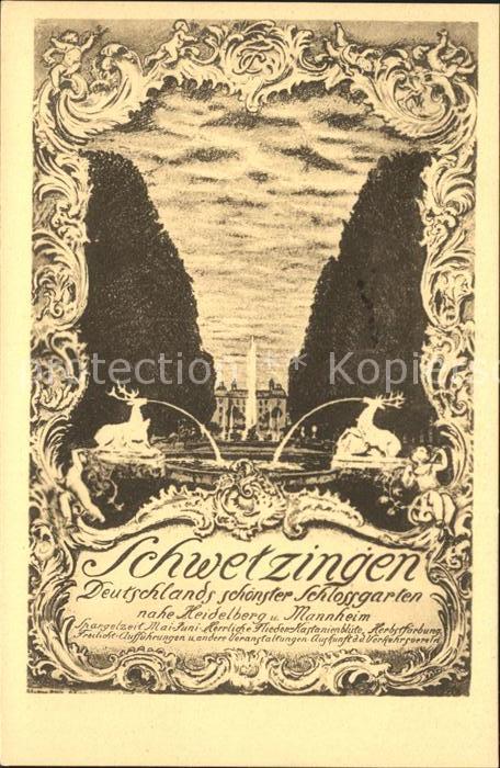 Schwetzingen Schlossgarten  Kuenstlerkarte