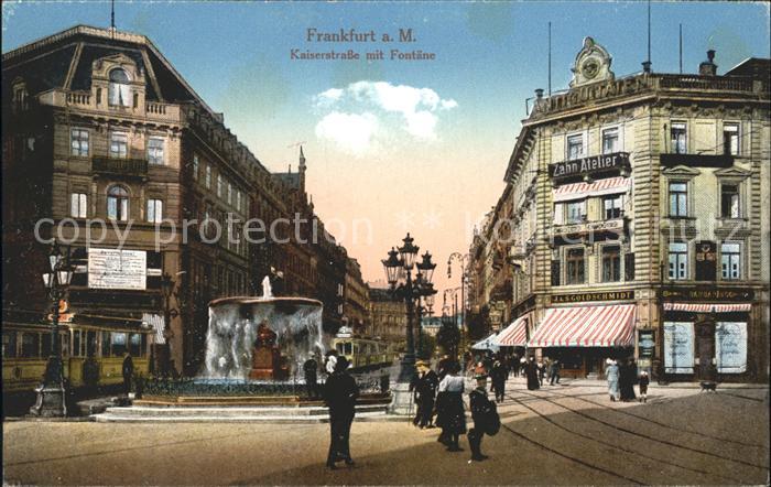 Frankfurt Main Kaiserstrasse mit Fontaene