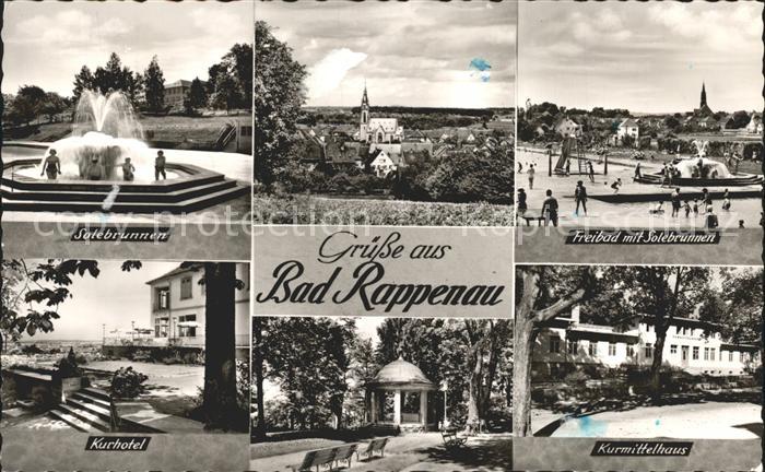 Bad Rappenau Freibad Solebrunnen Kurmittelhaus Kurhotel