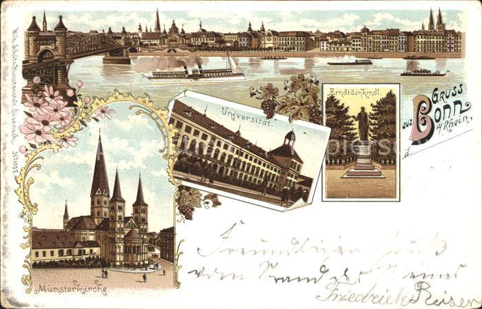 Bonn Rhein Rheinpartie Muenster Universitaet Andtdenkmal