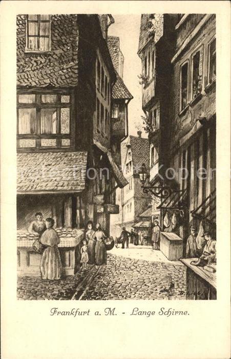 Frankfurt Main Lange Schirne Liebig Kuenstlerkarte