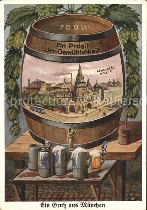 Muenchen Bayern Loewenbraeukeller-Fass