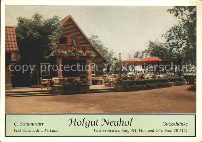 Offenbach Main Hofgut Neuhof C. Schumacher Restaurant