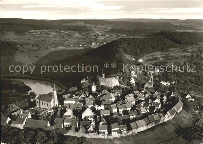 Dilsberg Fliegeraufnahme mit Neckar