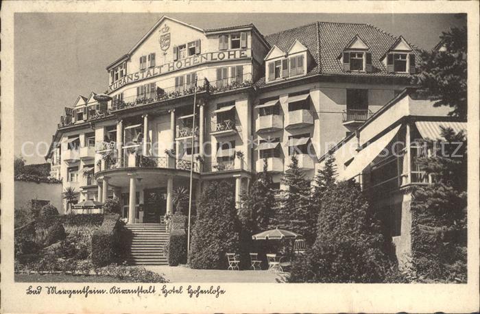 Bad Mergentheim Kuranstalt Hohenlohe