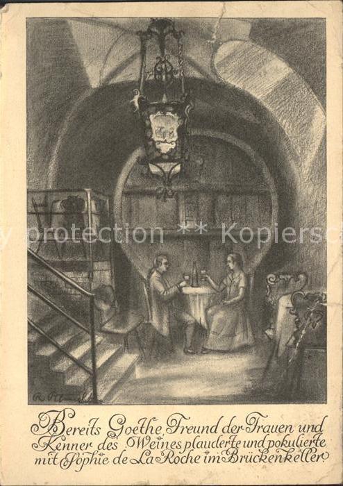 Frankfurt Main Brueckenkeller Kuenstlerkarte