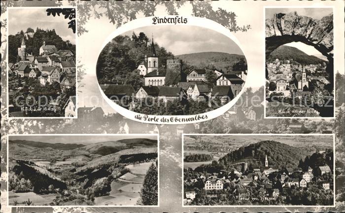 Lindenfels Odenwald Blick zur Burg Blick von der Burg