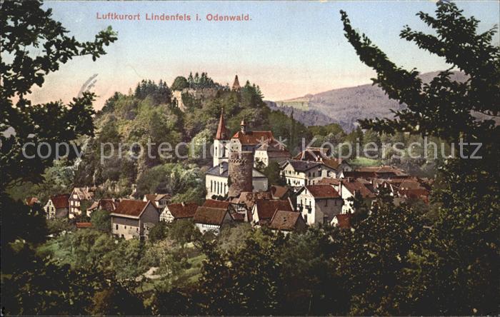 Lindenfels Odenwald Totalansicht Burg