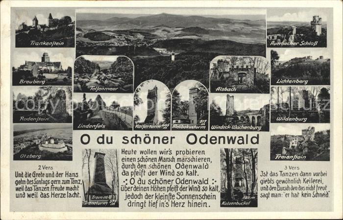 Auerbach Bergstrasse Olzberg Auerbacher Schloss Brauberg Wildenburg