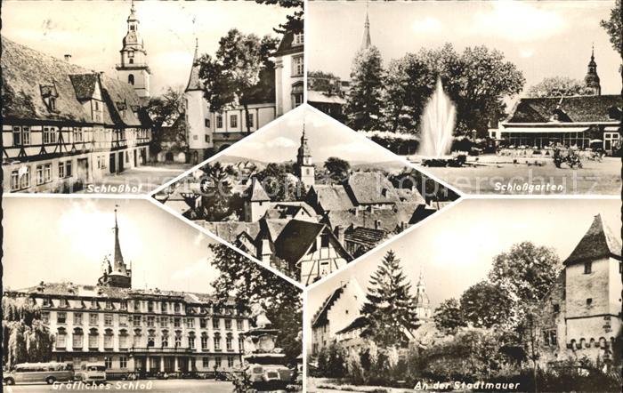 Erbach Odenwald Schlossgarten Schlosshof Graefliches Schloss
