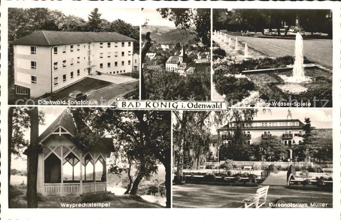 Bad Koenig Wasser- Spiele Kursanatorium Mueller Weyprechtstempel