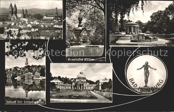 Bad Homburg Schloss Schlossweiher Erloeserkirche