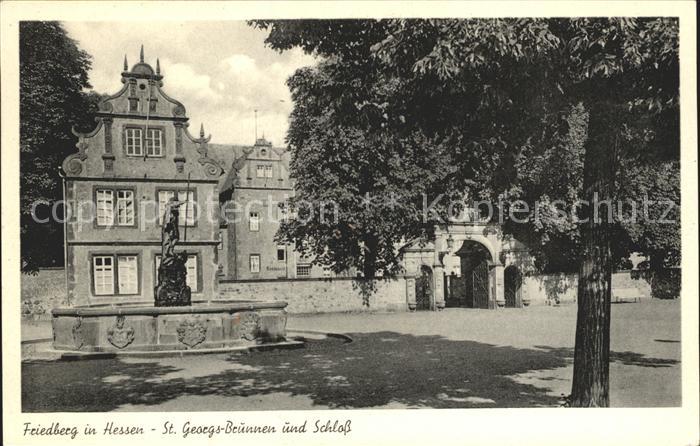 Friedberg Hessen Sankt Georgs- Brunnen Schloss