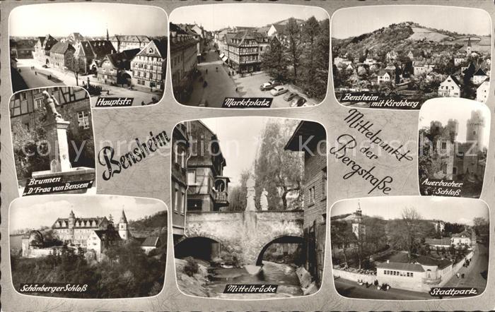 Bensheim Bergstrasse Marktplatz Auerbacher Schloss Hauptstrasse