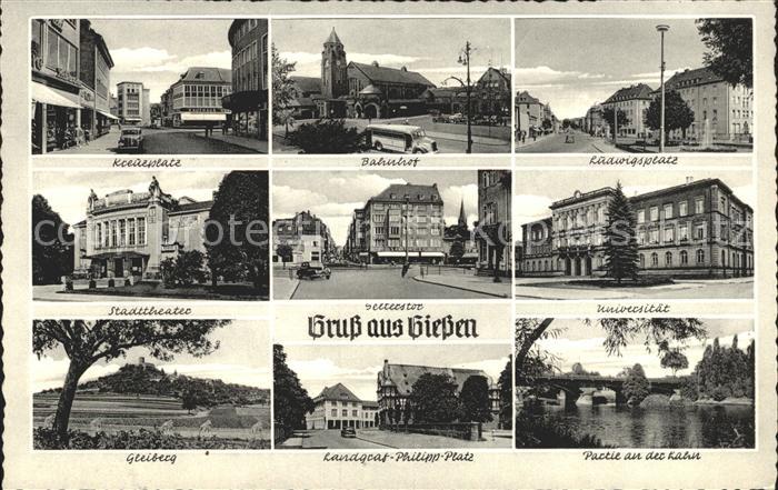 Giessen Lahn Bahnhof Stadttheater Universitaet