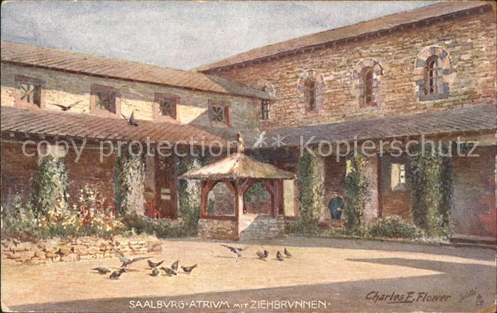 Saalburg Taunus Atrium mit Ziehbrunnen