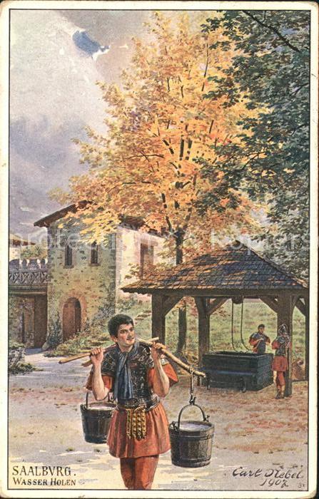 Saalburg Taunus Brunnen Wassertraeger