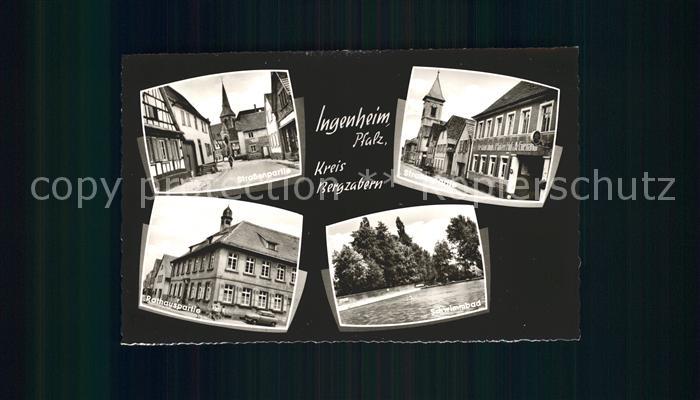 Ingenheim Suedliche Weinstrasse Strassenpartien Rathaus Schwimmbad