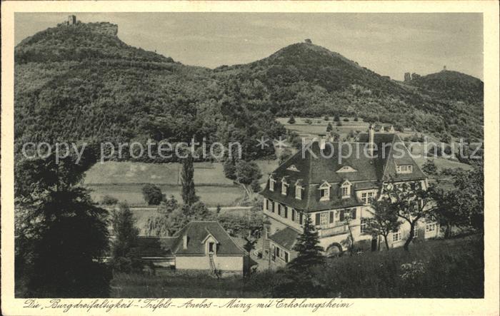 Annweiler Trifels Burgdreifaltigkeit Trifels Anebos Muenz mit Erholungsheim